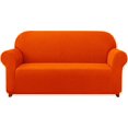 thumbnail image 1 of Housse de Sofa Extensible et Douce pour Sofa Universel dans le Salon (Orange, Très Grand), 1 of 6