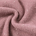 thumbnail image 5 of Women's Sequin Cowl Neck Sweater, Shiny Sparkly Long Sleeve Pullover, Elegant Casual Winter Top for Holiday Party, Date Night and Daily Wear Pink M, 5 of 9
