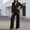 Black, variant on Purcolt Womens 2 Piece Pant Suit Elegant Casual Lapel Long Sleeve Blazer High Waist Wide Leg Trousers Formal Business Work Office Matching Set