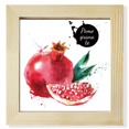 thumbnail image 1 of Pamegranate Fruit Tasty Healthy Watercolor Square Picture Frame Wall Tabletop Display, 1 of 3