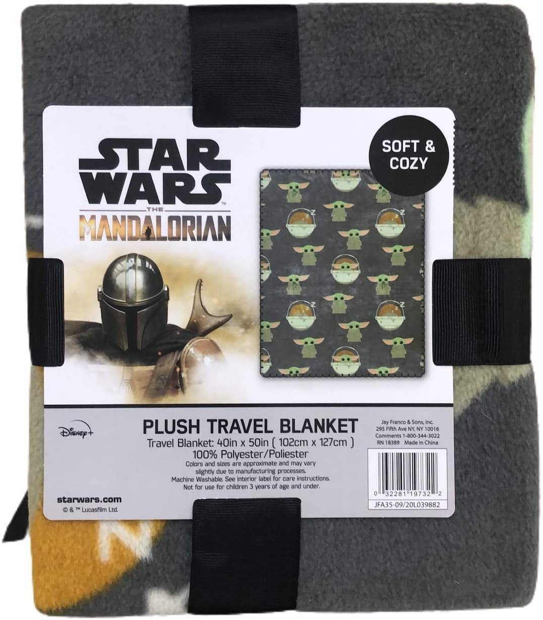 NEW Super Soft Star Wars Mandalorian Baby Yoda Fleece Blanket 40” x 50” 