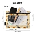 thumbnail image 3 of 2 Pack Flip Folders with Clear PVC Window Binder Pouches 3-Ring Binder Organizer for Office & Home Bees and Flowers Pattern, 3 of 6