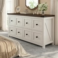 thumbnail image 7 of EnHomee Dresser for Bedroom White Dresser TV Stand Farmhouse Dresser with 8 Drawers, 7 of 7