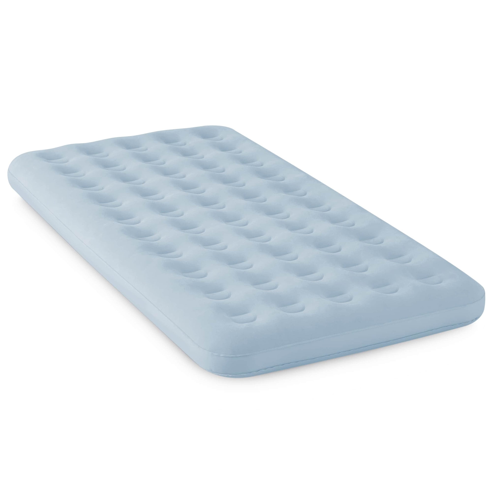 Intex: Kidz Travel Bed Set - Blue & White Stars - Inflatable Air Mattress, Raised Sides, 42 x 66 x 10", Hand Pump & Carry Bag, 50lb Limit, Kid Age 3+