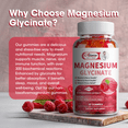 thumbnail image 3 of Magnesium Glycinate Gummies 600mg - Sugar Free Magnesium Supplement to Support Relaxation, Stress Relief, Heart Health - Chewable Magnesium Gummies for Adults - Strawberry Flavor,60 Gummies, 3 of 6