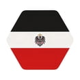 thumbnail image 4 of Flag Of The German Empire Leather Drinks Coasters Suitable for Various Cups Set of 6 Hexagon, 4 of 6