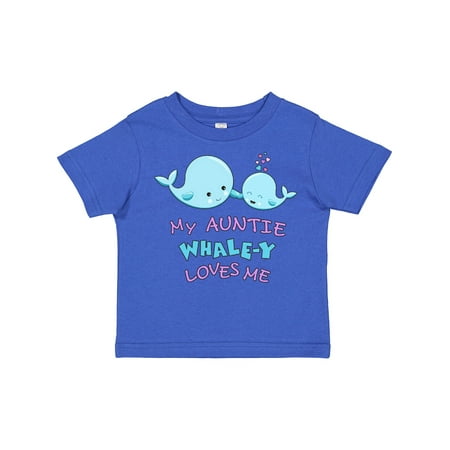 

Inktastic My Auntie Whale-y Loves Me Gift Toddler Boy or Toddler Girl T-Shirt