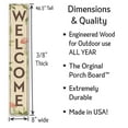 thumbnail image 3 of My Word! Mushrooms Porch Board Welcome Sign & Porch Leaner for Front Porch Deck Patio or Wall - Indoor Outdoor Farmhouse Rustic Vertical Home Decor 8"x46.5", 3 of 5