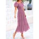 thumbnail image 3 of Vestido PRETTYGARDEN 2025 Midi con Fruncido, Tul y Mangas Abullonadas - L, 3 of 7