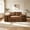 Brown, variant on AUU Compact 2-Seat Convertible Sofa Bed, Minimalist Boneless Sleeper Futon with Soft Corduroy, Adjustable Movable Headrests & Thick Back Support, Floor Couch