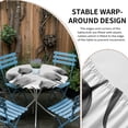 thumbnail image 2 of Black White Tulip Round Tablecloth for 45-54 Inch Tables,Fitted Table Cover with Elastic Edge,Spring Greyscale Leaf Flower Plant Waterproof Outdoor Table Cloth Protector for Patio Garden Dinner, 2 of 9