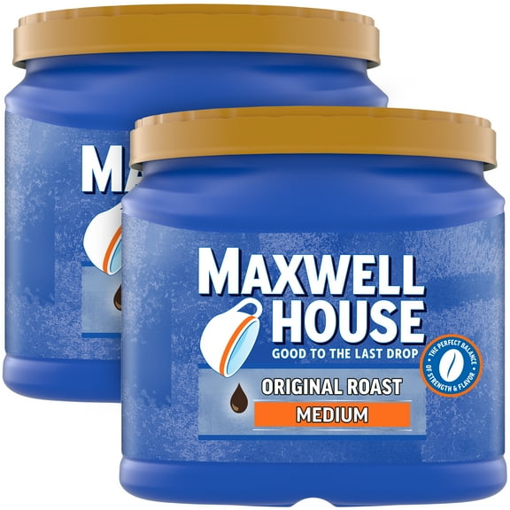 Maxwell House Original Blend Ground Coffee, Medium Roast, 30.6 Ounce Canister (Pack of 2)