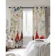 thumbnail image 4 of Gnomes Spring Floral Blackout Curtains for Bedroom Living Room Darkening Curtains 84 Inch Length 2 Panels Set Daisy White Pastoral Flowers Window Curtain Window Treatment Grommet Drapes 42"x84", 4 of 9
