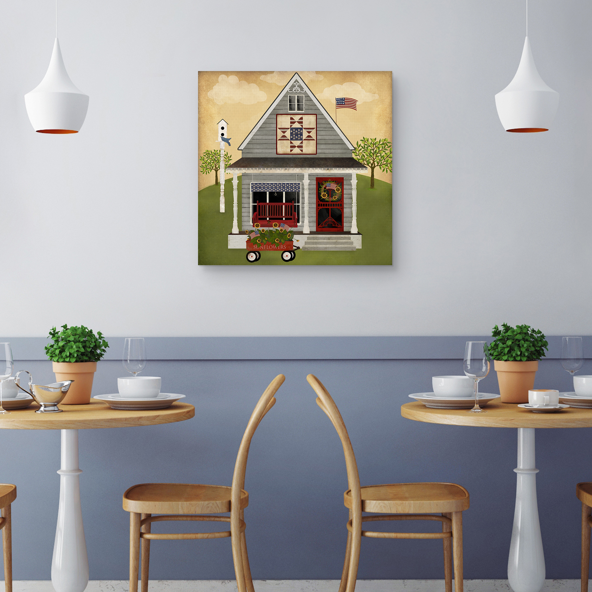 Americana House 2 by Beth Albert Canvas Art Print