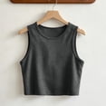 thumbnail image 6 of ITSAME Women's Crewneck Tank Tops Loose Fit Sleeveless Undershirt Summer Comfort Casual Tops Dark Gray Size XL, 6 of 8