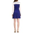 thumbnail image 3 of INSPIRE CHIC Women's Doll Collar Color Block Long Sleeve Chiffon Dress, 3 of 6