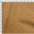 thumbnail image 4 of Soimoi Floral Printed, Poly Canvas Fabric, Decor Sewing Fabric by The Yard 56 Inch Wide,Decorative Fabric for Curtains Tote Bags, Yellow & Maroon, 4 of 5