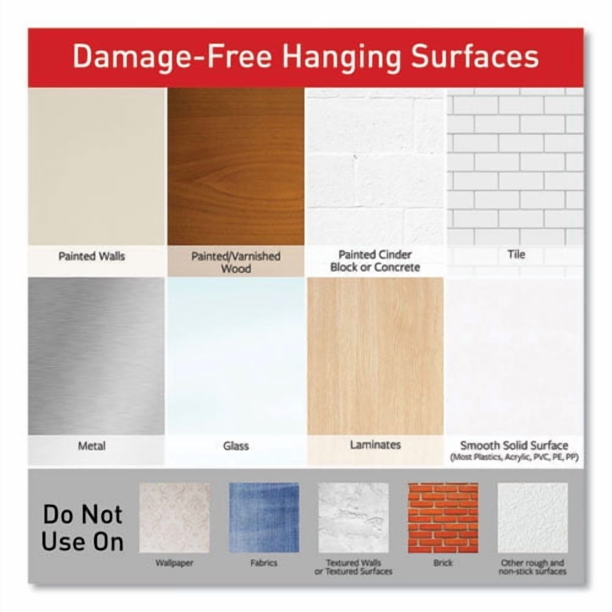 Poster Strips, Removable, Holds Up To 1 Lb Per Pair, Small, 0.63 X 1.75, White, 104/pack | Bundle of 10