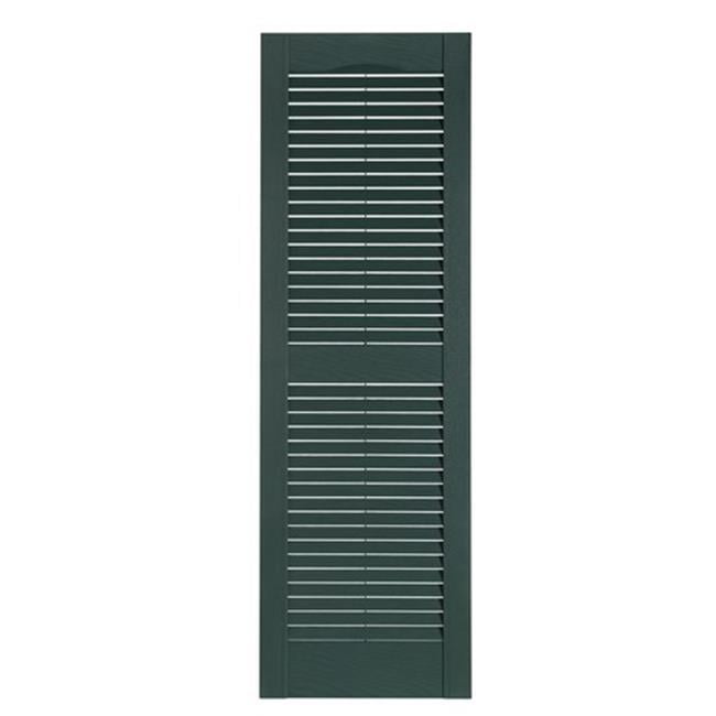 Premier Louver Exterior Decorative Shutter, Heritage Green - 15 x 35 in.