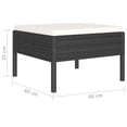 thumbnail image 4 of vidaXL 6 Piece Garden Lounge Set with Cushions Poly Rattan Black, 4 of 4