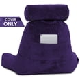 thumbnail image 5 of Husband Pillow Medium Cover Only Dark Purple, Cozy Microfiber Bed Rest Pillow Cover with Arms - Array of Colors, Generous Side and Back Pockets - Perfect Fit for Your Favorite Comfy Reading Pillow, 5 of 5