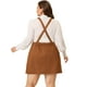thumbnail image 5 of Vestido de mujer de talgrande con tirantes y cintualde ante marrón 4XL, 5 of 6