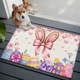 thumbnail image 3 of Entryway Rug 2'x3', Easter Small Rug for Kitchen Bathroom Door Mat Indoor Entrance, Spring Rabbit Ear Colorful Eggs Love Flowers Non-Slip Area Rugs Floor Mats Carpet Front Door Rugs, 3 of 8