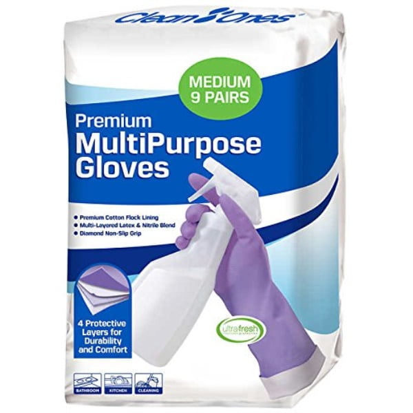 clean ones multipurpose gloves9 pairs medium