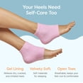 thumbnail image 3 of ZenToes Moisturizing Gel Socks for Dry Cracked Heels, Soft Fuzzy Hydrating Heel Sleeves Infused with Vitamin E & Essential Oils, Pink, 2 Pair, 3 of 9