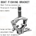 thumbnail image 4 of Stainless Steel Heavy-Duty Clamp-On Rod Holder for Boat Rail – 360° Adjustable Fishing Pole Clip for Round Rails, Ideal for Kayak, Pontoon, Trolling & Saltwater Fishing, 4 of 19