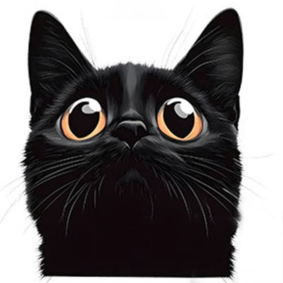 Anewi Black Cat Peeking Car Window Decals, Waterproof Vinyl Decal Stickers, Removable Funny Cat Car Accessories and Automotive Decals for Vehicles, 1 Pack