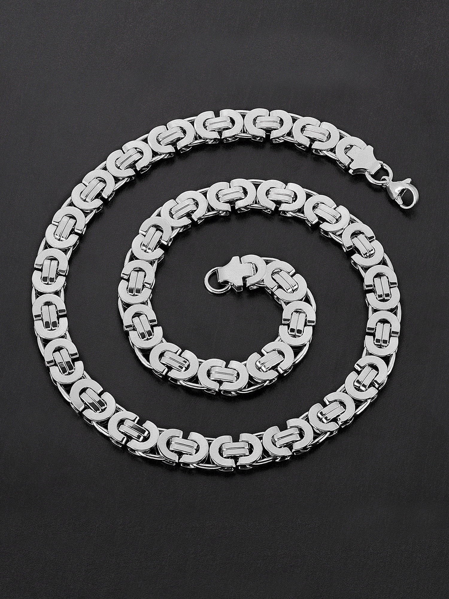 Polished Stainless Steel Flat Byzantine 