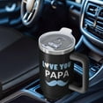thumbnail image 4 of 1pc dad 40oz Tumbler with Straw & Handle - Insulated Stainless Steel Cup | Holiday Gift for Man Women (Christmas, Valentine's, Birthday), 4 of 5