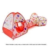 wadeo 3-IN-1 Pop-Up Children Play Tent Multipurpose Play Tent Zipper Storage Bag