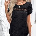 thumbnail image 4 of Spring/summer style casual jacquard short sleeve top, 4 of 10
