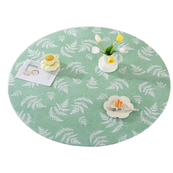 AUQ 2026 New Table Cloth Pvc Waterproof Tablecloths Soft Non Slip Fleece Backing Tablecloth for Dining Kitchen Party 48Inch Style5