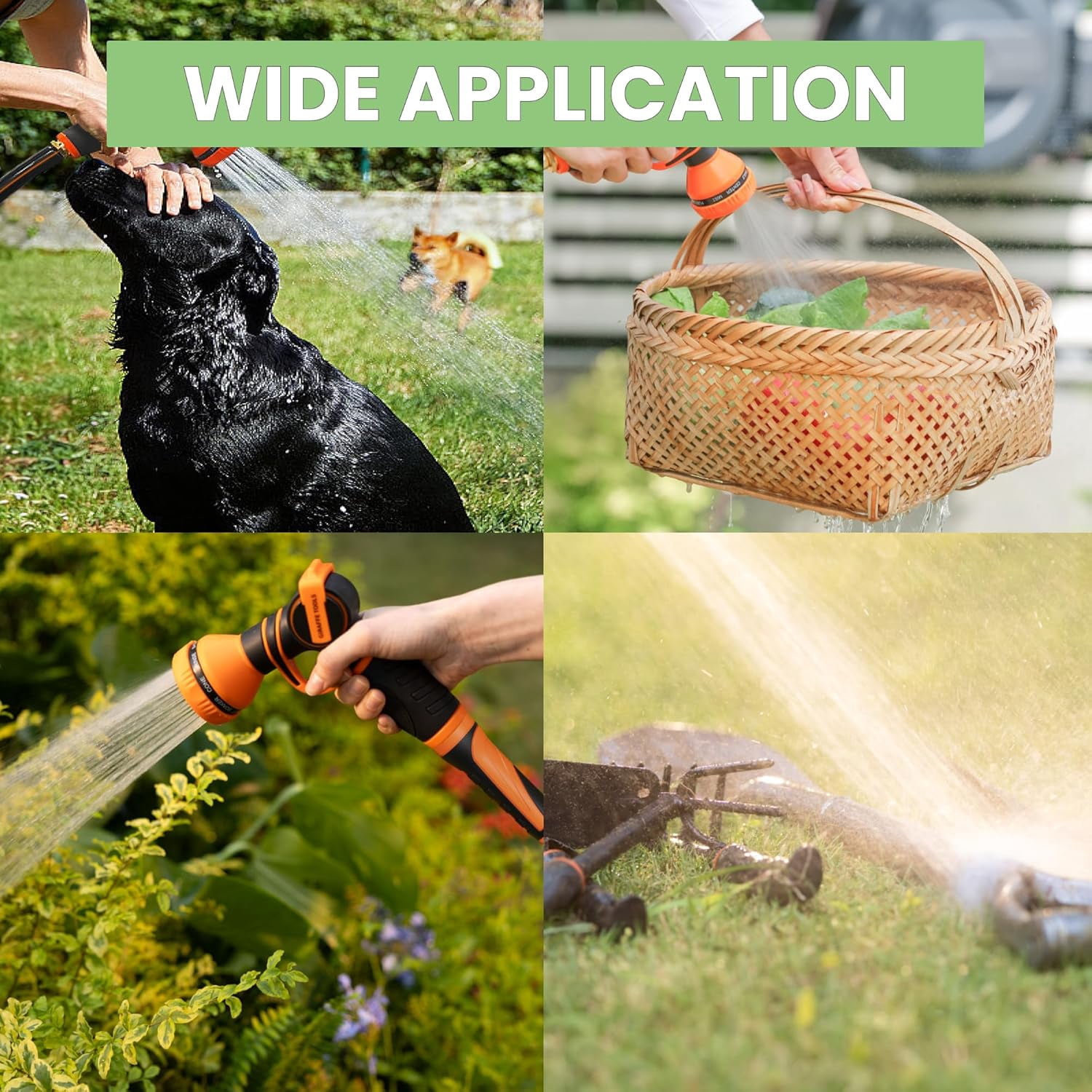 Giraffe Tools Lightweight Hybrid Garden Hose 100ft x 5/8" Male to Female with Swivel Handle
