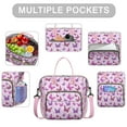 thumbnail image 2 of Butterfly Lovers Dual Compartment Lunch Bag – Reusable Insulated Cooler Tote with Artistic Floral Prints, Leakproof and Foldable for Office or Outdoor Use, 2 of 7