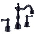 thumbnail image 2 of Danze D303257BS Opulence Two-Handle Widespread Bathroom Faucet with Metal Touch Down Drain, Satin Black, 2 of 4
