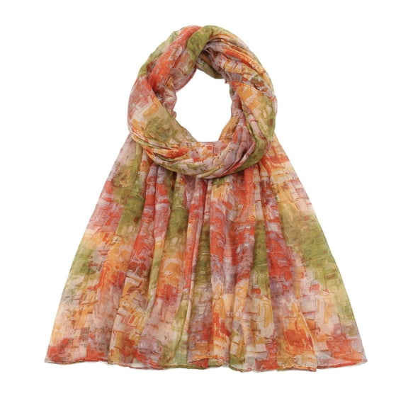 MSJUHEG Scarf Shawls And Wraps Women Fashion Print Chiffon Square Head Scarf Lightweight Neck Scarves Hair Bandana Neckerchief Silk Scarf Army Green One Size