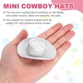 thumbnail image 3 of Sombreros de vaquero mini Uxcell, 8 piezas de sombreros vaqueros en miniatura para manualidades, decoración de fiestas, estilo cuadrado pequeño, blanco, 3 of 5