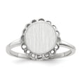 thumbnail image 1 of Solid 14k White Gold 9.0x8.5mm Open Back Engravable Monogram Signet Ring Band Size 6.5, 1 of 6