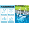 thumbnail image 3 of Poolzilla Premium Pool Step Ladder for Above Ground Pools - Deck Mounted Steps with Double Handrails - for 48’’ to 54’’ in. Above Ground Pools, 3 of 4