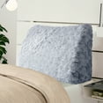 thumbnail image 2 of Johnear Headboard Wedge Pillow Blue Plush Large Triangle Reading Pillow for Sitting up in Bed Daybed Bolster Pillow Backrest Support Twin Size Cushion, 2 of 8