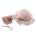 thumbnail image 1 of Girls 2-8 Age Straw Hat Tourism Sun Hat Flower Children Sun Hat And Bag Set, 1 of 2
