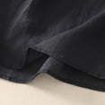 thumbnail image 4 of Vestidos Casuales Para Mujer, Blusas De Mujer De Moda Blusa de moda para mujer con cuello en V, manga corta y botones bordados de lino sintético, 4 of 5