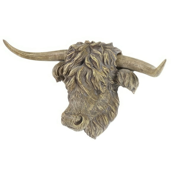 FC Design 21"W Highland Cow Wall Plaque Statue Sculpture Ornament Decoration Home/Room Decor and Unique Gift Ideas for Housewarming, Holidays and Birthdays