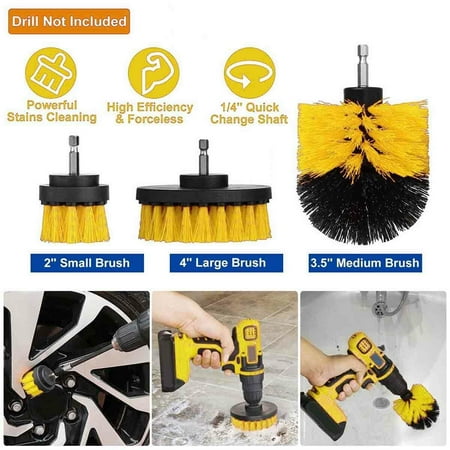 

Drill Brush Ultimate Car Wash Kit Cleaning Supplies Floor Carpet Automotive Soft