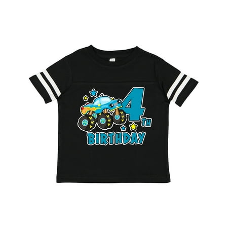 

Inktastic 4th Birthday Monster Truck Gift Toddler Boy Girl T-Shirt