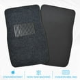 thumbnail image 3 of BDK Premium 4PC Set of Carpet Car Floor Mats with Vinyl Safety Heel Pad for Car, Truck, SUV, Coupe Sedan, Dark Gray (MT-100-DG), 3 of 9